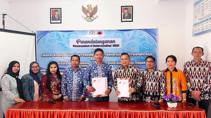 Penandatanganan MOU antara FKIP UPPR dengan AGSI Provinsi Kalteng