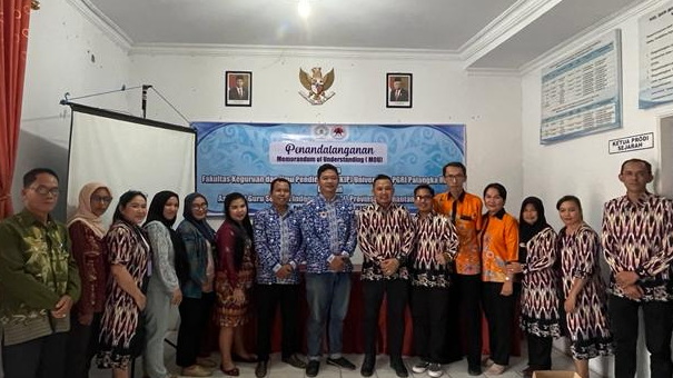 Penandatanganan MOU antara FKIP UPPR dengan AGSI Provinsi Kalteng